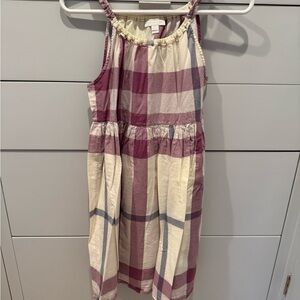 Burberry Kids Casual Dress - Cream and Purple Plaid